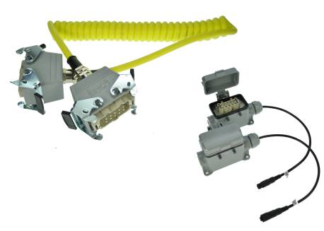 WCC 14-MINAX Set krulkabel + 2 sockets incl. 15cm cable, 20 meter Orlaco Harting krulkabel spiraalkabel