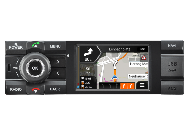 Stoel gebruiker Indiener Kienzle 1 DIN navigatie radio DAB Bluetooth navigatie youngtimer