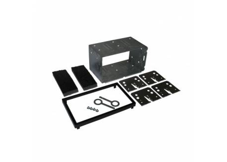 2 DIN inbouw set 113mm zwarte rand universeel