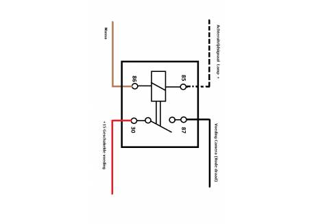 Schakel Relay 30Amp 12V achteruitrij signaal