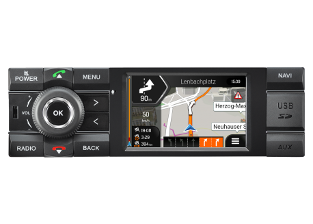 Kienzle 1 DIN navigatie DAB Bluetooth camper