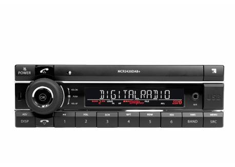 1DIN 24V Truckradio 2x USB/AUX/BT/DAB+ Kienzle