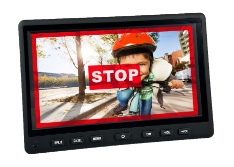 7" LED AHD Radar Monitor IP64 spatwater regenwater dicht AHD, PAL of NTSC camera systemen